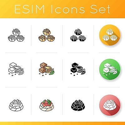 EPS 해외이미지 전통 디자인 선 음식 컨셉 일러스트 사탕 그림자 요리 미술 빨간색 초록색 세트 노란색 케이크 식당 초콜릿 검은색 웹 카페 흰색 플랫 굽기 심볼 크림 사인 그림 윤곽 퍼프 레시피 코코아 프랑스어 고립 머랭 브라우니 상형문자 핸드메이드 해외일러스트 문자 음료 컬러 인터넷 문화예술 디저트 상점 구이 파일형식 벡터 이미지허브