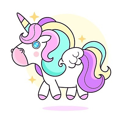 EPS 해외이미지 동물캐릭터 일러스트 뿔 사람없음 컬러풀 유니콘 해외일러스트 일러캐릭터 동물 캐릭터 컬러 파일형식 벡터 이미지허브