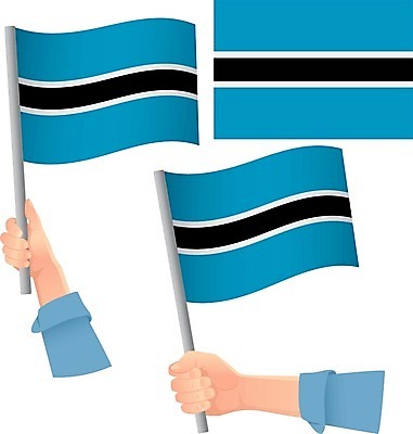 EPS 해외이미지 손 배너 물결 일러스트 깃발 심볼 보츠와나 해외일러스트 신체부위 파일형식 벡터 이미지허브