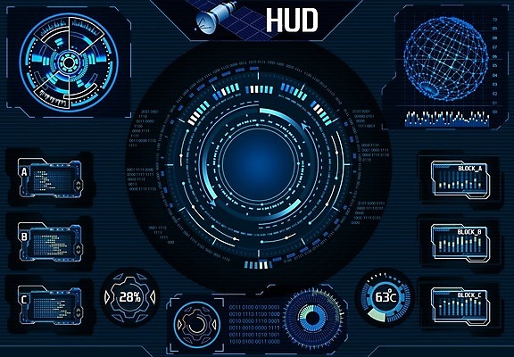 EPS 해외이미지 일러스트 사람없음 디지털 인포그래픽 사이버 UI 인터페이스 SF 해외일러스트 파일형식 벡터 이미지허브