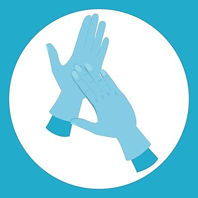 EPS 해외이미지 손 장갑 일러스트 손가락 건강 손바닥 안전 파란색 보호 심볼 고립 라텍스 해외일러스트 잡화 컬러 컨셉 신체부위 파일형식 벡터 이미지허브