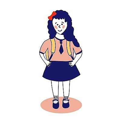 EPS 해외이미지 캐릭터 학생 여학생 여자 교육 행복 어린이 컨셉 유니폼 가방 일러스트 배낭 학교 수업 미소 사람 10대 책 스터디 흰색 플랫 만화 신학기 활 수하물 초보 해외일러스트 일러캐릭터 잡화 옷 감정 컬러 청소년 표정 학습 파일형식 벡터 이미지허브