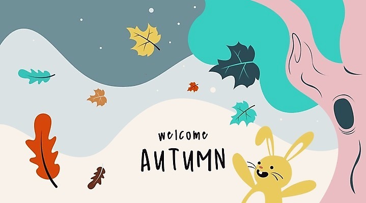 EPS 해외이미지 나무 한마리 손글씨 단풍 일러스트 사람없음 만세 가을 토끼 가을배경 해외일러스트 식물 1 계절 백그라운드 잎 포유류 모션 반려동물 파일형식 벡터 가을_계절 이미지허브