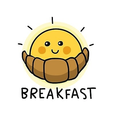 EPS 해외이미지 디자인 일러스트 디저트 사람없음 태양 아침식사 크루아상 해외일러스트 자연요소 음식 빵 식사 파일형식 벡터 이미지허브