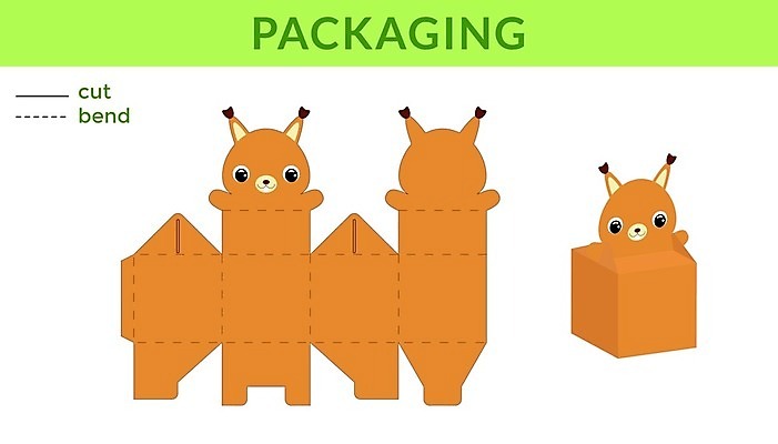 EPS 해외이미지 가방 일러스트 사람없음 다람쥐 종이접기 DIY 전개도 해외일러스트 잡화 종이 취미 설치류 접기 파일형식 벡터 동물 모션 이미지허브