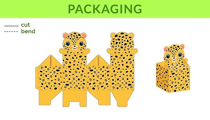 EPS 해외이미지 일러스트 사람없음 종이접기 DIY 재규어 전개도 해외일러스트 종이 포유류 취미 접기 파일형식 벡터 이미지허브