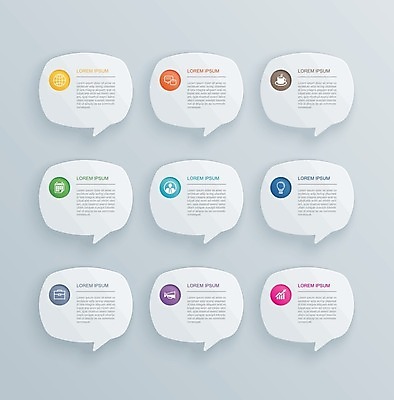 EPS 해외이미지 모양 템플릿 디자인 배너 종이 백그라운드 컨셉 일러스트 비즈니스 텍스트 통신 추상 아이디어 대화 그래픽 세트 숫자 라벨 자료 웹 공백 거품 인포그래픽 정보 덮개 9 발표 메시지 심볼 사인 옵션 레이아웃 종이접기 단계 엘리먼트 프로젝트 해외일러스트 문자 무늬 인터넷 프레임 말하기 뚜껑 접기 파일형식 벡터 이미지허브