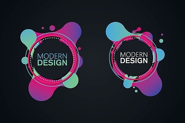 EPS 해외이미지 디자인 일러스트 프레임 사람없음 그래픽 세트 컬러풀 보라색 원형 그라데이션 기하학 해외일러스트 도형 컬러 무늬 파일형식 벡터 이미지허브