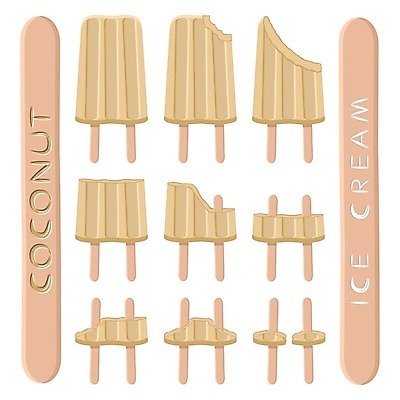 EPS 해외이미지 일러스트 아이스크림 디저트 사람없음 세트 막대기 해외일러스트 음식 파일형식 벡터 이미지허브