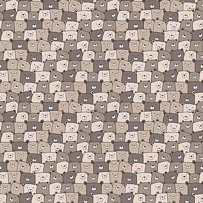 EPS 해외이미지 디자인 백그라운드 패턴 일러스트 곰 사람없음 갈색 귀여움 패턴백그라운드 해외일러스트 동물 컬러 컨셉 무늬 포유류 파일형식 벡터 이미지허브