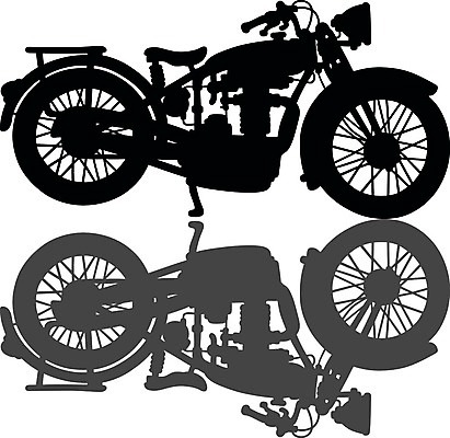 EPS 해외이미지 실루엣 일러스트 그림자 사람없음 검은색 오토바이 클래식 해외일러스트 컬러 컨셉 촬영기법 바이크 파일형식 벡터 이미지허브