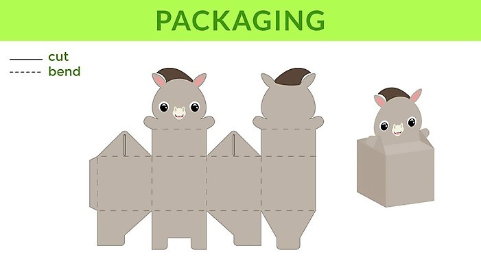 EPS 해외이미지 일러스트 사람없음 종이접기 당나귀 DIY 전개도 해외일러스트 동물 종이 취미 말 접기 파일형식 벡터 모션 이미지허브