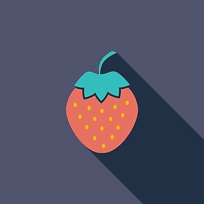 EPS 해외이미지 일러스트 딸기 디저트 사람없음 빨간색 해외일러스트 음식 컬러 과일 파일형식 벡터 이미지허브