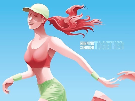 EPS 해외이미지 행복 컨셉 일러스트 남편 아이디어 함께함 건강 사랑 미술 미소 달리기 조깅 운동 활발 긍정 마라톤 테마 미니멀 해외일러스트 감정 모션 문화예술 표정 경기 육상스포츠 파일형식 벡터 이미지허브