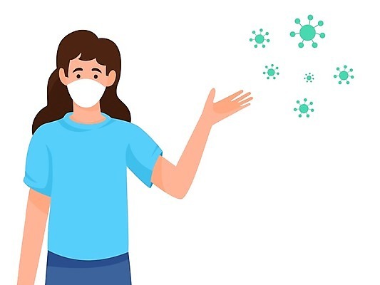 EPS 해외이미지 캐릭터 여자 컨셉 일러스트 건강 가면 안전 사람 약 펼침 고통 의사 열 액체 플랫 바이러스 보호 질병 만화 예방 감염 코믹 박테리아 알레르기 돌봄 인플루엔자 재채기 증상 해외일러스트 일러캐릭터 감정 의학 모션 의료진 파일형식 벡터 이미지허브