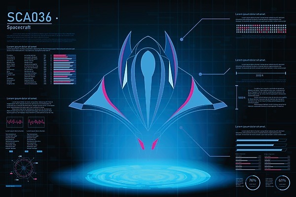 EPS 해외이미지 템플릿 일러스트 그래프 사람없음 그래픽 디지털 계기판 가상 해외일러스트 파일형식 벡터 이미지허브