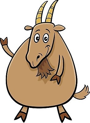 EPS 해외이미지 일러스트 염소 사람없음 베이지색 해외일러스트 컬러 포유류 파일형식 벡터 이미지허브