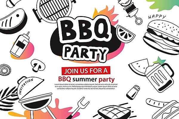 EPS 해외이미지 포스터 일러스트 휴식 맥주 육류 사람없음 여름휴가 파티 햄버거 화려 그릴 바비큐 휴양지 손그림 해외일러스트 음식 컨셉 식재료 주방용품 휴가 주류 패스트푸드 이벤트 장소 파일형식 벡터 여름_계절 이미지허브