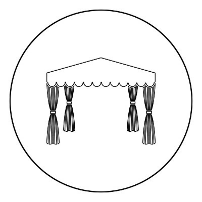 EPS 해외이미지 일러스트 사람없음 검은색 전시회 가림막 차양 해외일러스트 컬러 전시 파일형식 벡터 이미지허브 이미지허브