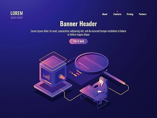 EPS 해외이미지 남자 일러스트 돋보기 한명 앉기 성인 노트북 디지털 보라색 과학기술 타이핑 결과 스마트 본체 아이소메트릭 정보기기 프로그래머 성인남자한명만 해외일러스트 직업 1 컬러 컨셉 모션 기술 사람 전자제품 컴퓨터 기계 남자한명만 성인남자만 파일형식 벡터 이미지허브