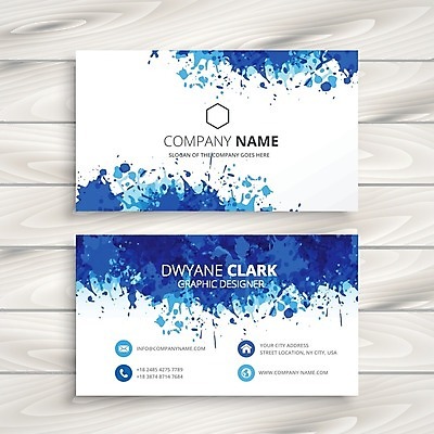 EPS 해외이미지 템플릿 비즈니스 명함 명함템플릿 잉크 사람없음 파란색 세트 그런지 브랜딩 컬러 파일형식 벡터 이미지허브