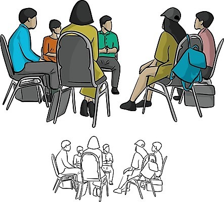 EPS 해외이미지 여자 컨셉 지도 일러스트 스트레스 병원 대화 사람 치료 듣기 모임 환자 원형 그룹 작업실 토론 분석 다문화 각도 안심 문제 테라피 공유 아랍어 어려움 우울증 재활 정신과의사 조언 지원 치료사 트러블 헬프 해외일러스트 도형 직업 의학 모션 말하기 뷰티 의사 도움 질병 사회이슈 파일형식 벡터 이미지허브