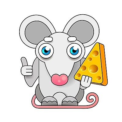 EPS 해외이미지 동물캐릭터 일러스트 치즈 들기 사람없음 쥐 해외일러스트 일러캐릭터 동물 캐릭터 모션 유제품 설치류 파일형식 벡터 이미지허브
