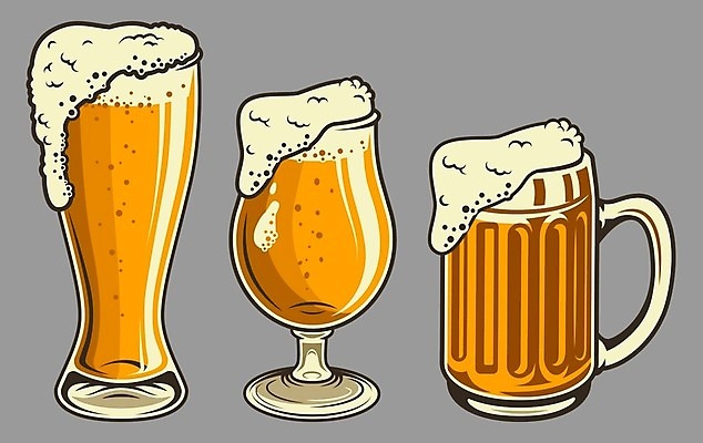 EPS 일러스트 맥주 사람없음 세트 노란색 흐름 빈티지 복고 맥주잔 맥주거품 국내일러스트 컬러 컨셉 술잔 주류 거품 파일형식 벡터 이미지허브