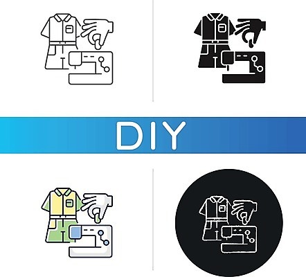 EPS 해외이미지 옷 일러스트 들기 사람없음 세트 원형 바느질 재봉틀 손모양 DIY 해외일러스트 모양 도형 모션 취미 파일형식 벡터 손_신체부위 이미지허브