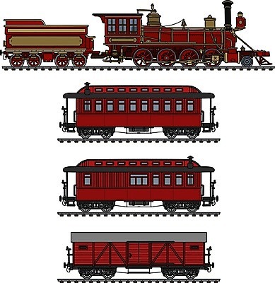 EPS 해외이미지 일러스트 교통시설 자동차 목재 빨간색 기계 기차 수확 화물 플랫 클래식 수증기 만화 복고 마차 승객 엔진 서쪽 석탄 옛날 해외일러스트 나무 육상교통 교통수단 컬러 교통 컨셉 농업 재료 대중교통 운송업 방향 시설 파일형식 벡터 이미지허브