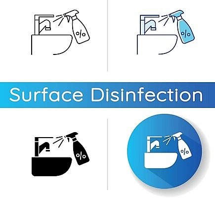 EPS 해외이미지 일러스트 사람없음 세트 원형 뿌리기 세면대 분무기 분사 소독 소독제 해외일러스트 도형 모션 파일형식 벡터 이미지허브