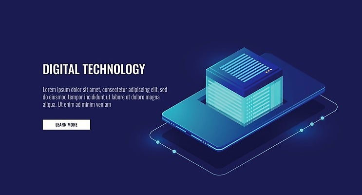 EPS 해외이미지 일러스트 비즈니스 정보기술 사람없음 파란색 스마트폰 디지털 자료 네트워크 서버 해외일러스트 컬러 기술 핸드폰 스마트기기 파일형식 벡터 이미지허브