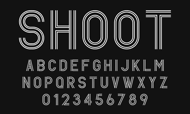 EPS 해외이미지 디자인 알파벳 영어 일러스트 대문자 타이포그라피 사람없음 세트 숫자 축구 플랫 심플 슛 조합형타이포 미니멀 해외일러스트 문자 구기 파일형식 벡터 이미지허브