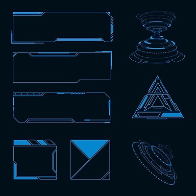 EPS 해외이미지 일러스트 프레임 사람없음 디지털 사이버 UI 인터페이스 SF 해외일러스트 파일형식 벡터 이미지허브