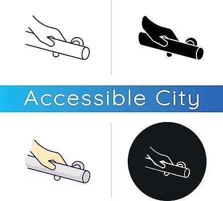 EPS 해외이미지 일러스트 난간 손잡이 사람없음 세트 잡기 원형 손모양 해외일러스트 모양 도형 모션 파일형식 벡터 손_신체부위 이미지허브