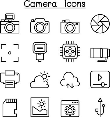 EPS 해외이미지 디자인 실루엣 선 일러스트 아이디어 그래픽 빛 세트 카메라 수확 신용카드 인쇄 수집 심볼 오브젝트 사인 전자 윤곽 슛 동영상 셔터 고립 얇은 스타일 효과 해외일러스트 컨셉 농업 촬영기법 금융 전자제품 파일형식 벡터 이미지허브