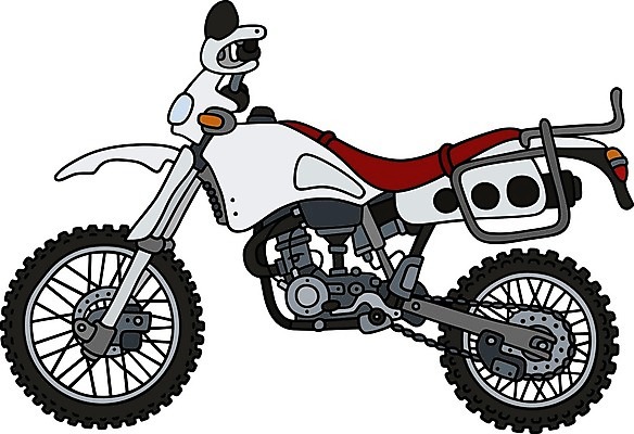 EPS 해외이미지 일러스트 사람없음 빨간색 오토바이 해외일러스트 컬러 바이크 파일형식 벡터 이미지허브