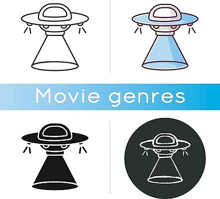 EPS 해외이미지 일러스트 사람없음 세트 원형 영화 UFO SF 해외일러스트 도형 문화예술 미확인물체 파일형식 벡터 이미지허브