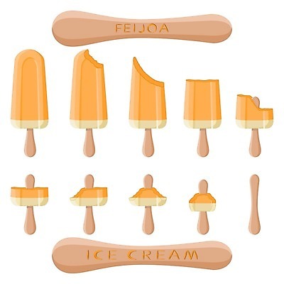 EPS 해외이미지 일러스트 아이스크림 디저트 사람없음 세트 막대기 해외일러스트 음식 파일형식 벡터 이미지허브