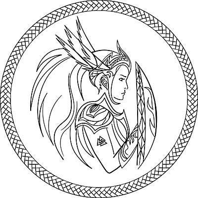 EPS 해외이미지 디자인 여자 종교 날개 일러스트 추상 노르웨이 미술 장식 수확 껍질 흰색 원형 헬멧 스케치 문신 심볼 윤곽 신화 공상 방패 마법 전사 갑옷 고립 스칸디나비아 여신 전설 해외일러스트 도형 유럽 컬러 무늬 농업 문화예술 사람 보호장비 파일형식 벡터 이미지허브