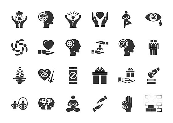 EPS 해외이미지 행복 컨셉 일러스트 요가 통신 관계 모바일 스트레스 건강 관리 사랑 사람 친구 세트 픽토그램 힘 듣기 슬픔 도움 그룹 심볼 연습 명상 사인 감사 긍정 안심 문제 기부 고립 부정적 셀프 이해 생존 디톡스 동정 자선단체 해외일러스트 웰빙 감정 모션 육류 자선 파일형식 벡터 이미지허브