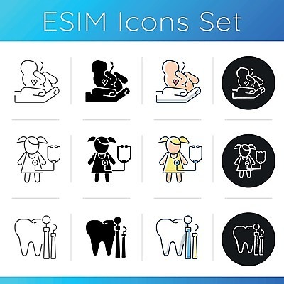 EPS 해외이미지 디자인 어린이 선 컨셉 일러스트 치과 병원 미술 세트 사무실 약 건강관리 검은색 웹 임산부 임신 환자 의사 흰색 아기 출산 입 플랫 치아 심볼 사인 그림 분필 치과의사 윤곽 병실 고립 상형문자 소아과의사 해외일러스트 문자 컬러 인터넷 비즈니스 의학 문화예술 건강 관리 사람 신체부위 의료진 소화기관 초크 파일형식 벡터 직업 장기 신체 이미지허브