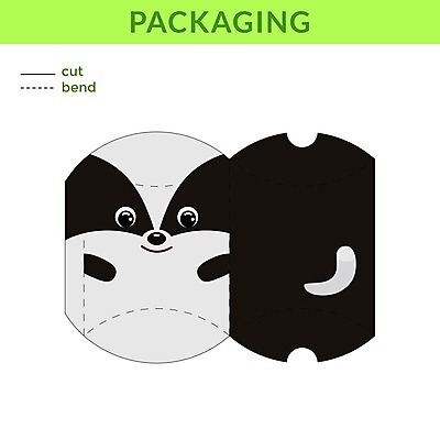 EPS 해외이미지 일러스트 사람없음 종이접기 DIY 오소리 전개도 해외일러스트 종이 취미 접기 파일형식 벡터 이미지허브