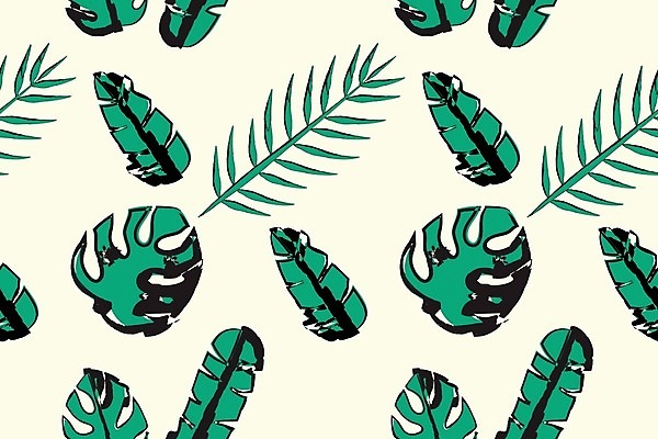 EPS 해외이미지 백그라운드 잎 패턴 일러스트 여름 직물 해외일러스트 식물 계절 무늬 파일형식 벡터 이미지허브