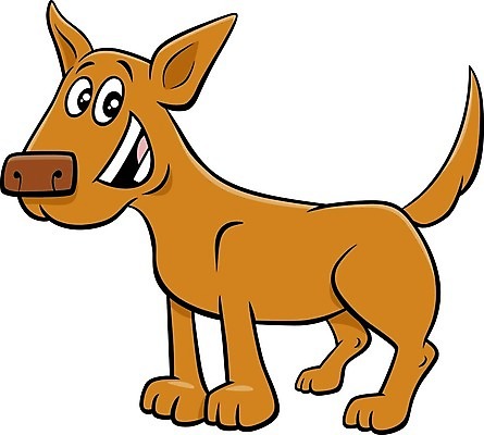 EPS 해외이미지 캐릭터 일러스트 서기 사람없음 반려동물 갈색 귀여움 개 만화 해외일러스트 일러캐릭터 동물 컬러 컨셉 포유류 모션 파일형식 벡터 이미지허브