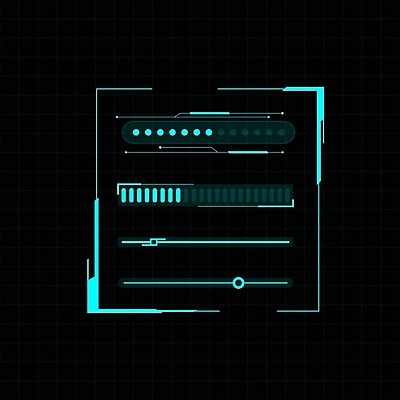 EPS 해외이미지 일러스트 사람없음 디지털 사이버 UI 인터페이스 SF 해외일러스트 파일형식 벡터 이미지허브