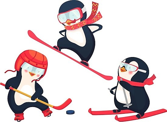 EPS 해외이미지 동물캐릭터 겨울 일러스트 팔벌리기 스키 고글 사람없음 점프 목도리 잡기 스노우보드 헬멧 펭귄 아이스하키 하키채 펭귄캐릭터 퍽 스키타기 해외일러스트 일러캐릭터 동물 캐릭터 잡화 계절 모션 조류 겨울스포츠 보드_스포츠 보호장비 하키 하키용품 파일형식 벡터 이미지허브