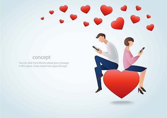 EPS 해외이미지 커플 여자 남자 행복 결혼 백그라운드 컨셉 인터넷 데이트 일러스트 통신 관계 모바일 거리 함께함 발렌타인데이 사랑 사람 앉기 성인 빨간색 친구 스마트폰 핸드폰 하트 축하 날짜 메시지 어플리케이션 스마트 온라인 소셜 가상 해외일러스트 모양 감정 컬러 모션 데이이벤트 이벤트 전자제품 스마트기기 파일형식 벡터 이미지허브