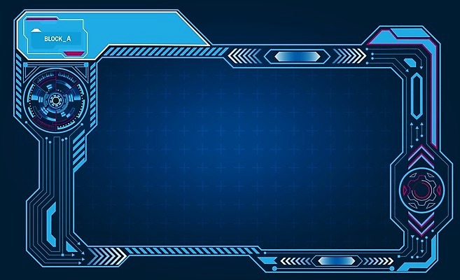 EPS 해외이미지 백그라운드 일러스트 프레임 사람없음 디지털 사이버 UI 인터페이스 SF 해외일러스트 파일형식 벡터 이미지허브