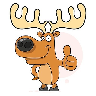 EPS 해외이미지 동물캐릭터 일러스트 사슴 사람없음 최고 해외일러스트 일러캐릭터 동물 캐릭터 포유류 파일형식 벡터 이미지허브